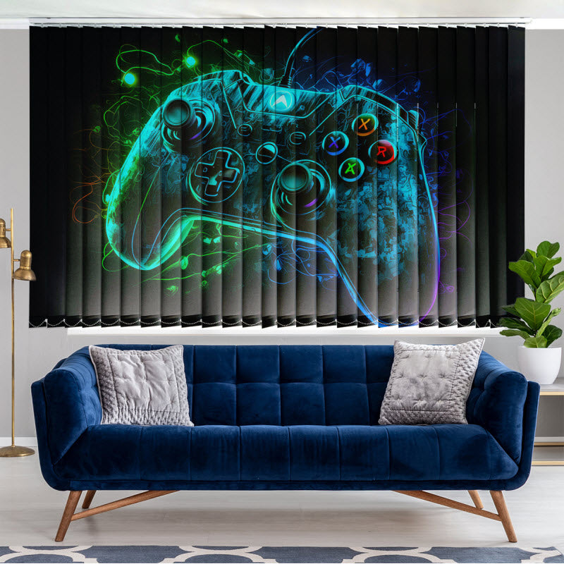 Lamellenvorhang mit Motiv: Controller