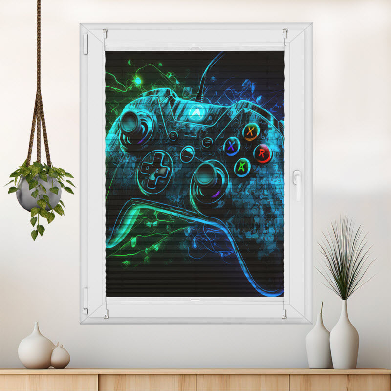 Wabenplissee mit Motiv: Controller