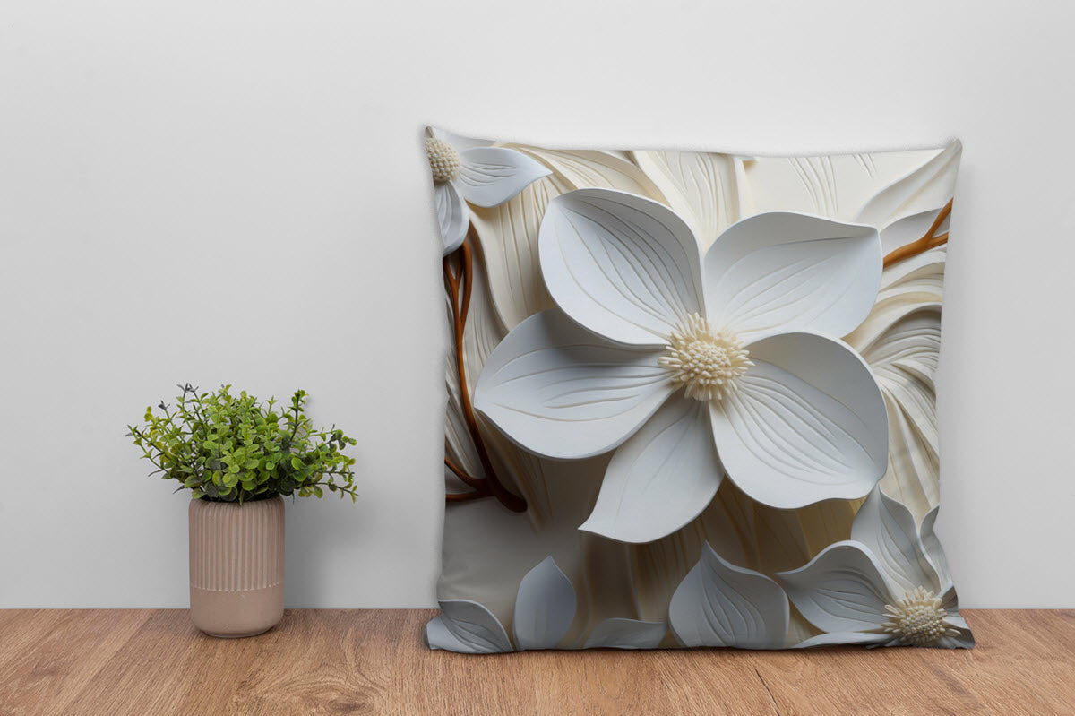 Kissen mit Blumen Motiv