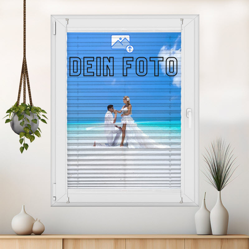 Wabenplissee mit Motiv