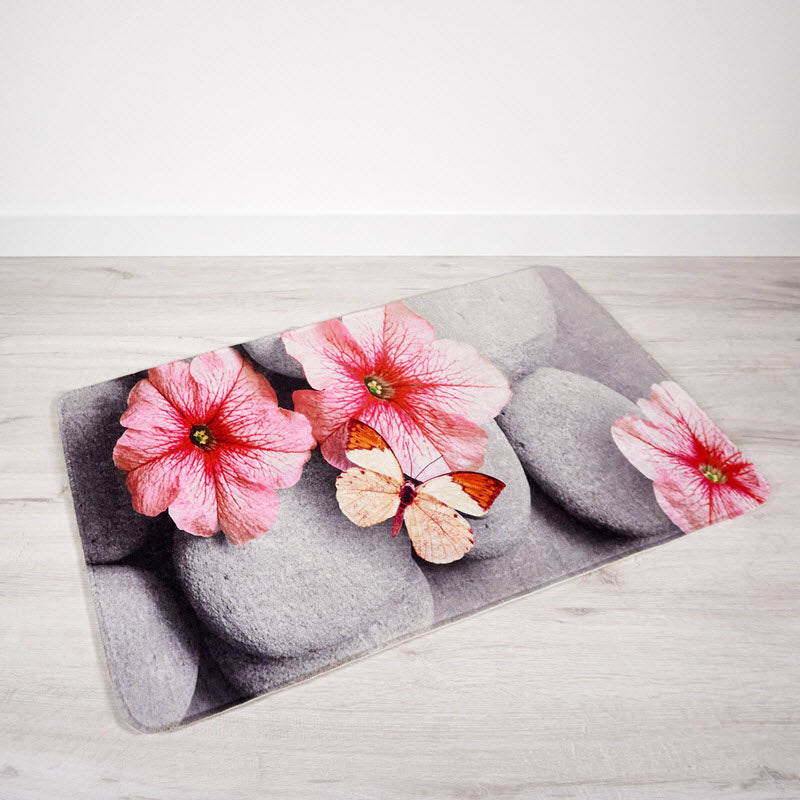 Teppich HomeLine bedruckt mit einem Blumen Motiv