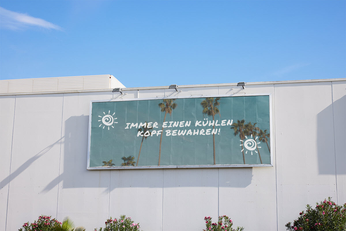 XXL Banner bedruckt am Gebäude