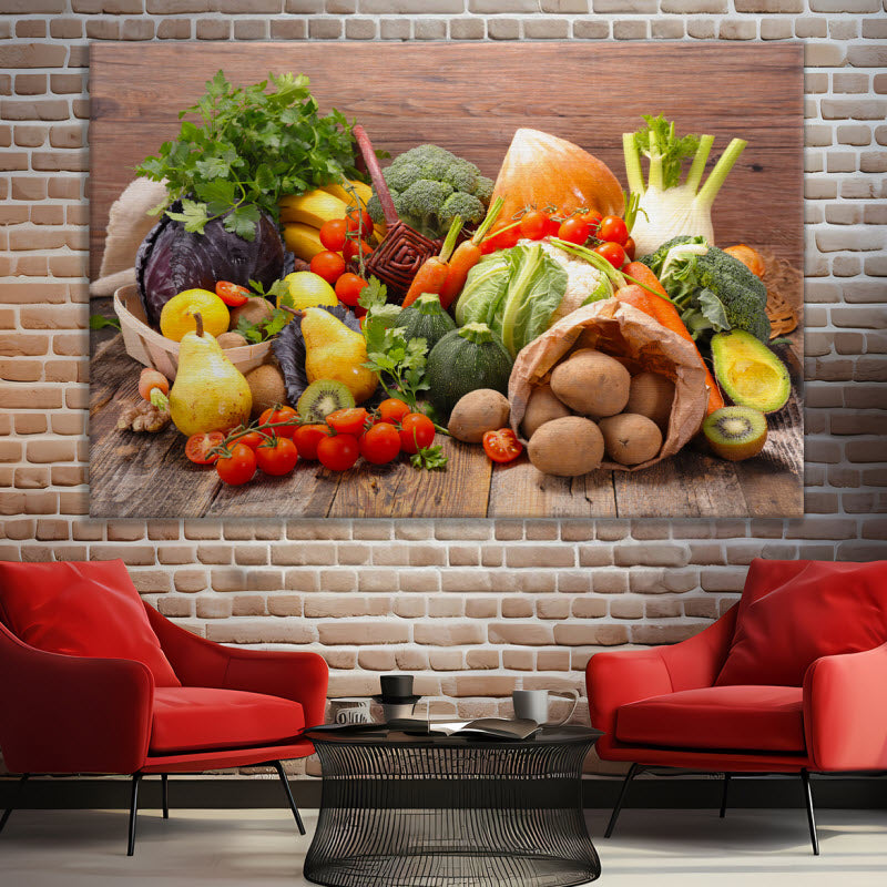 Leinwand mit Motiv: Obst und Gemüse