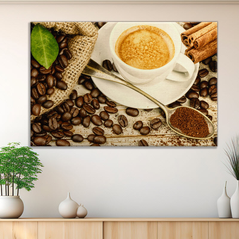 Leinwand mit Motiv: Der Kaffee