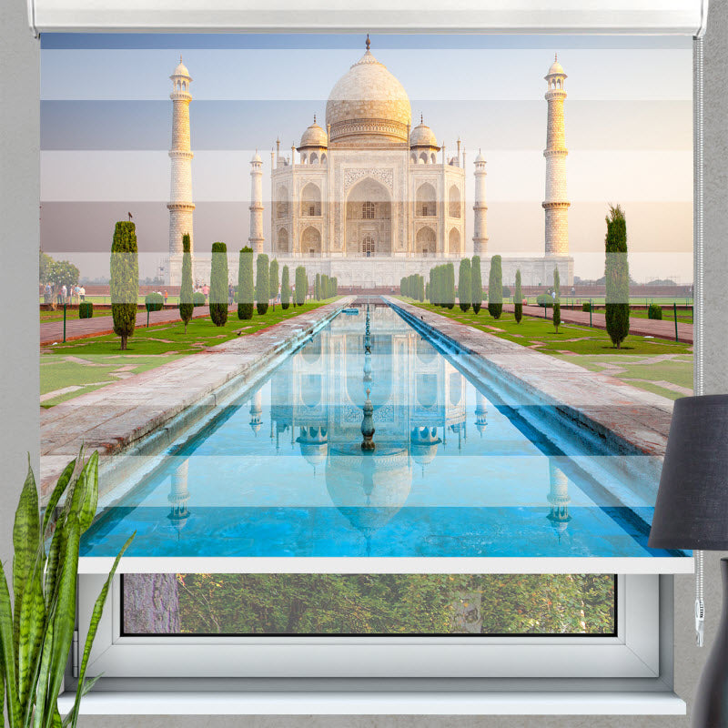 Doppelrollo mit Motiv: Taj Mahal