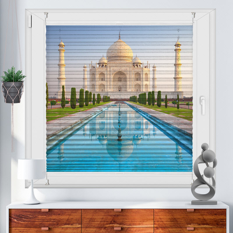 Plissee mit Motiv: Taj Mahal