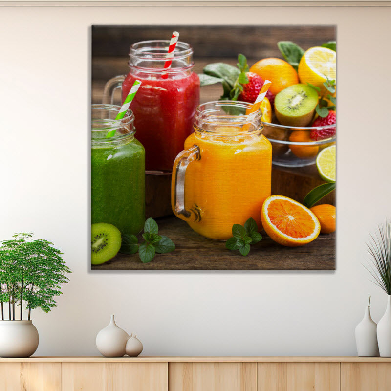 Leinwand mit Motiv: Obstsmoothies