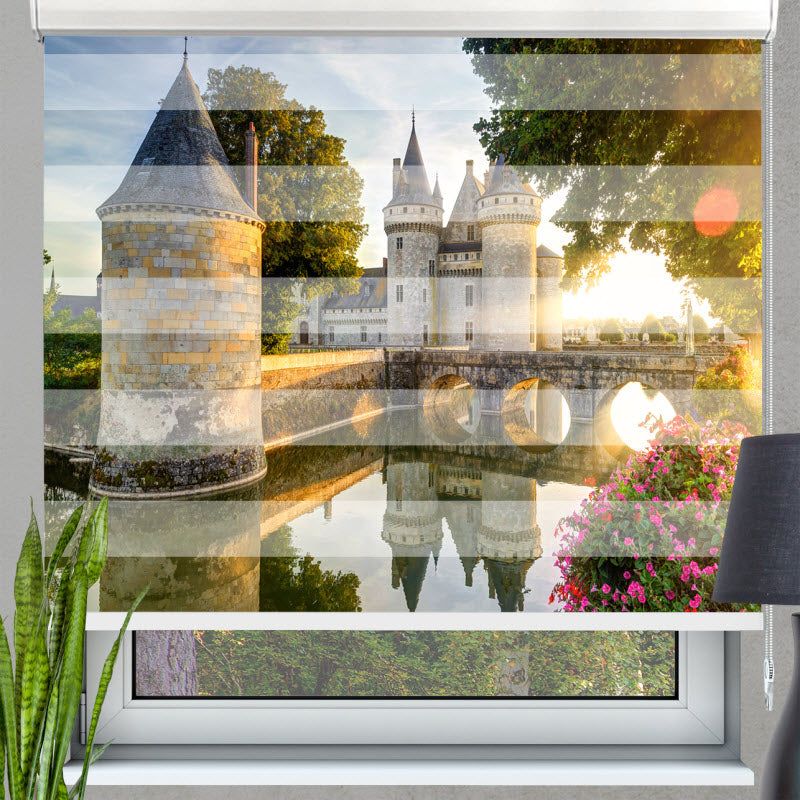 Doppelrollo mit Motiv: Schloss Loire Tal