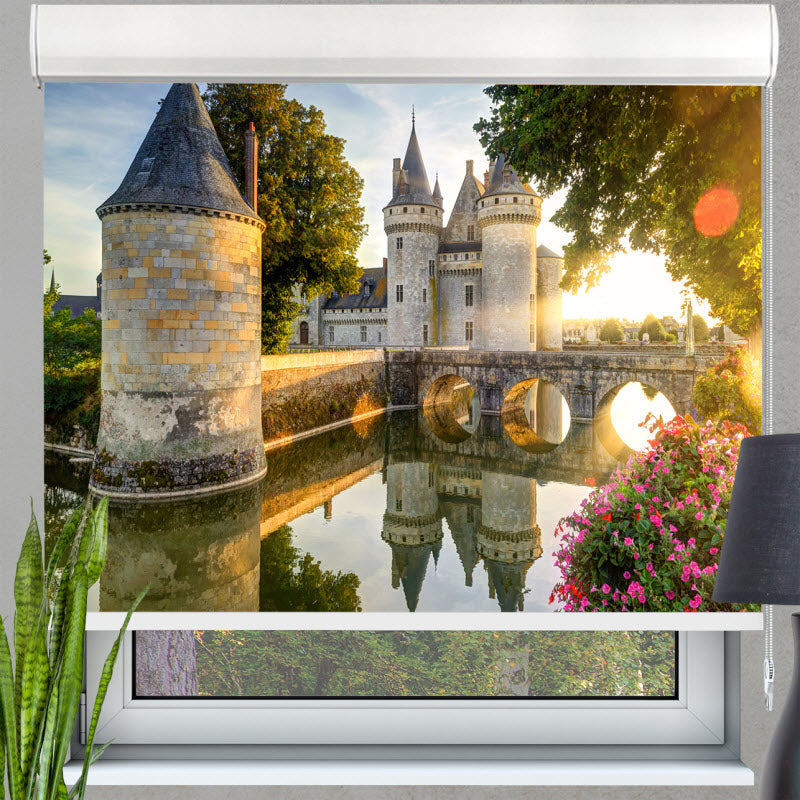 Kassettenrollo mit Motiv: Schloss Loire Tal