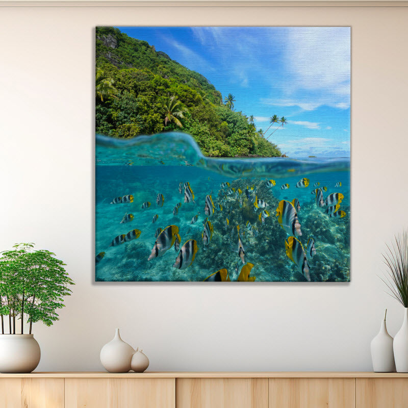 Leinwand mit Motiv: Huahine Unterwasser