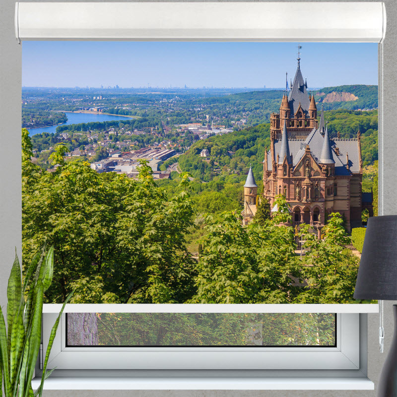 Kassettenrollo mit Motiv: Schloss Drachenburg