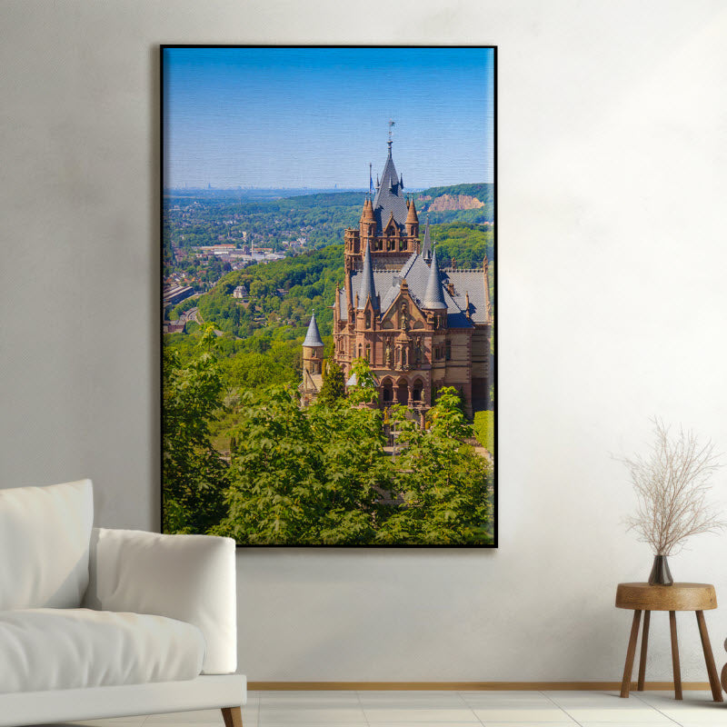 Textilspannrahmen mit Motiv: Schloss Drachenburg