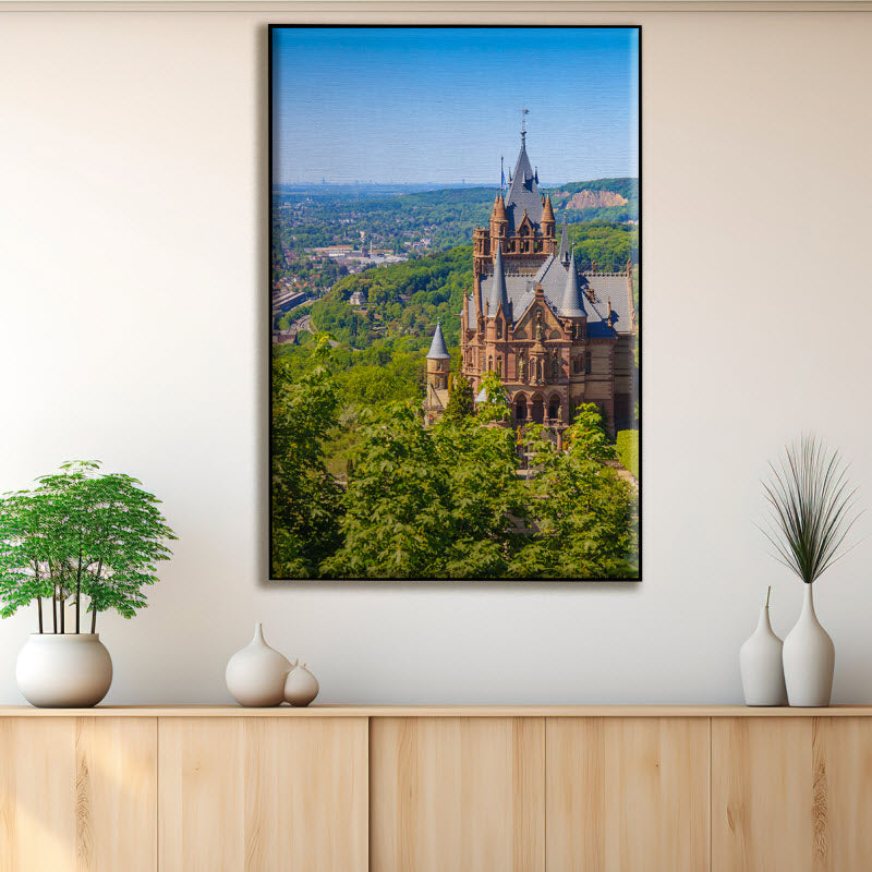 Textilspannrahmen mit Motiv: Schloss Drachenburg