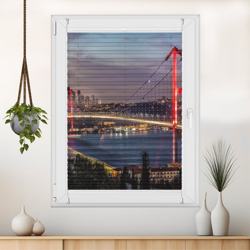 Plissee mit Motiv: Istanbul Bosporusbrücke
