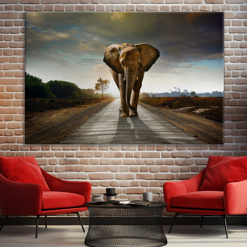 Leinwand mit Motiv: Der Elefant