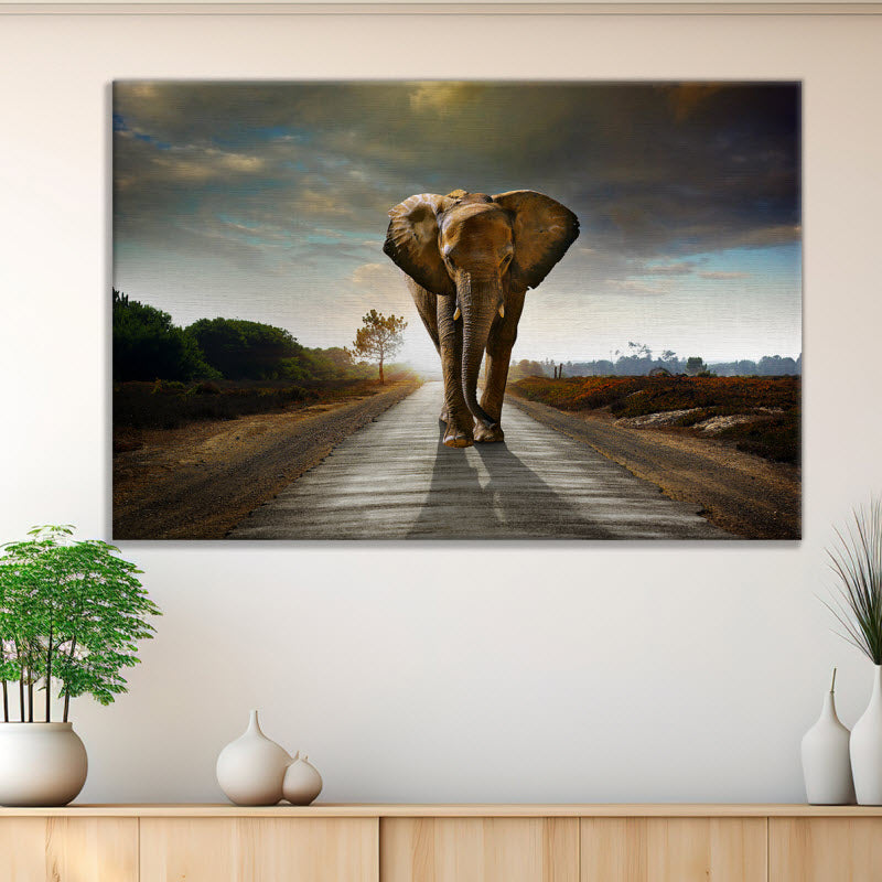 Leinwand mit Motiv: Der Elefant