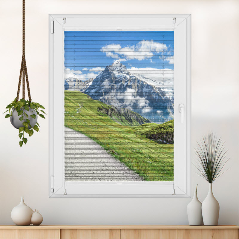 Wabenplissee mit Motiv: Schweizer Alpen - Grindelwald