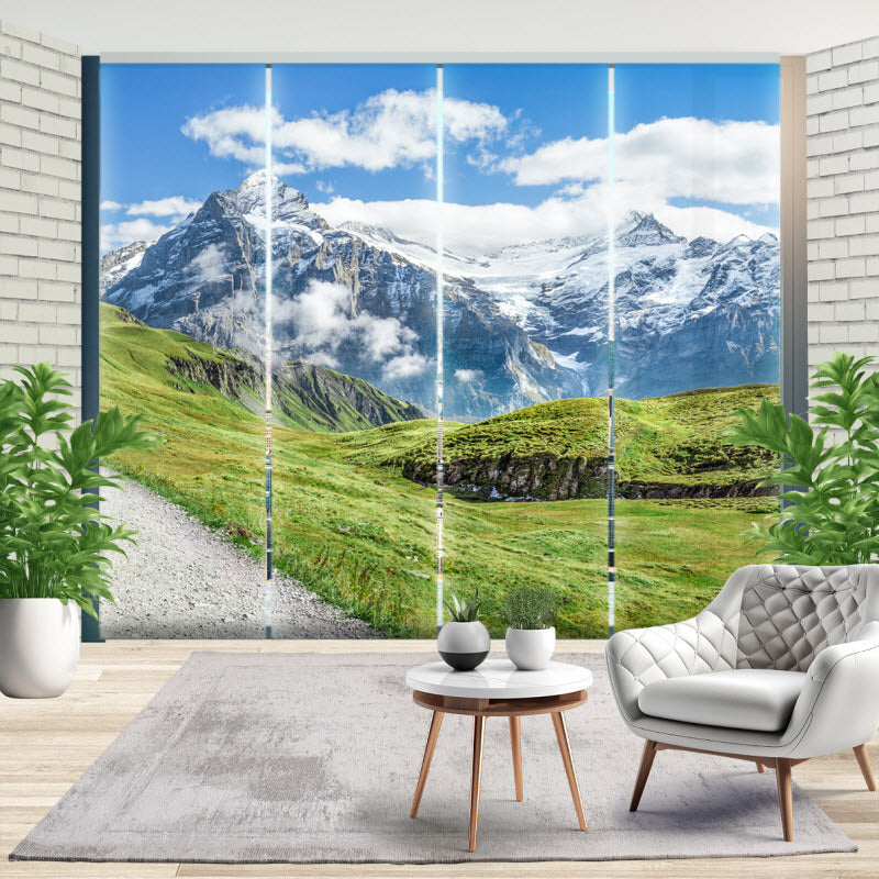Schiebegardine mit Motiv: Schweizer Alpen - Grindelwald