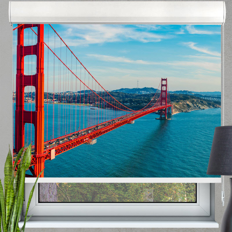 Kassettenrollo mit Motiv: Golden Gate Brücke