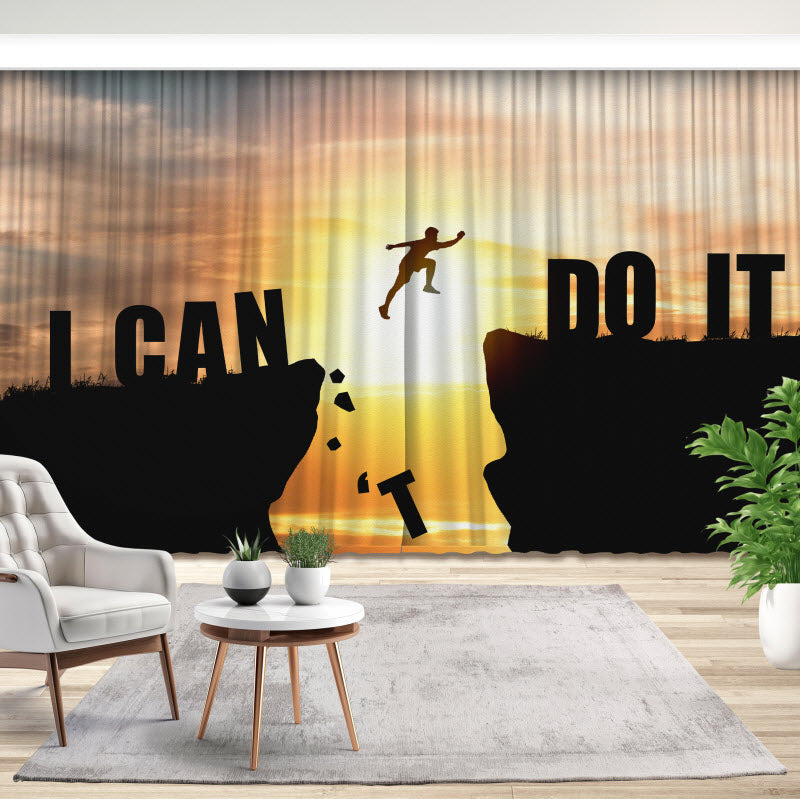 Fotovorhang: Spruch - Motivation: I CAN DO IT