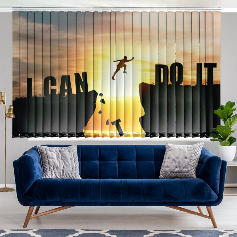 Lamellenvorhang mit Motiv: Spruch - Motivation: I CAN DO IT