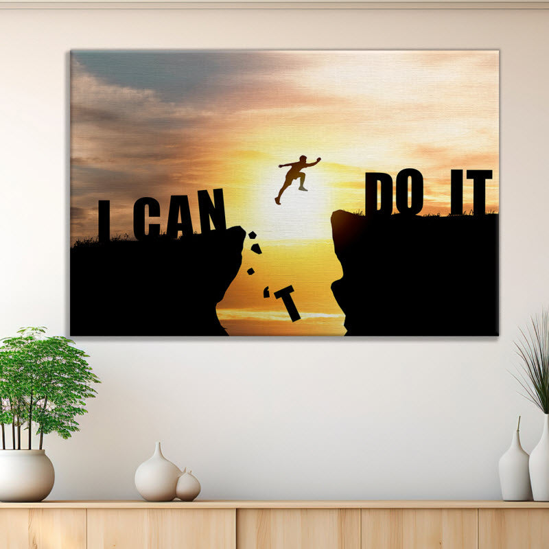 Leinwand mit Motiv: Spruch - Motivation: I CAN DO IT