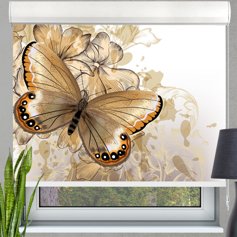 Kassettenrollo mit Motiv: Abstrakt Schmetterling