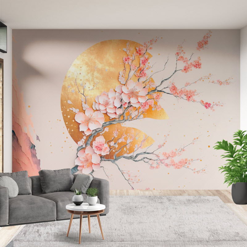 Tapete mit Motiv: Abstraktes Design - Sakura Blüte