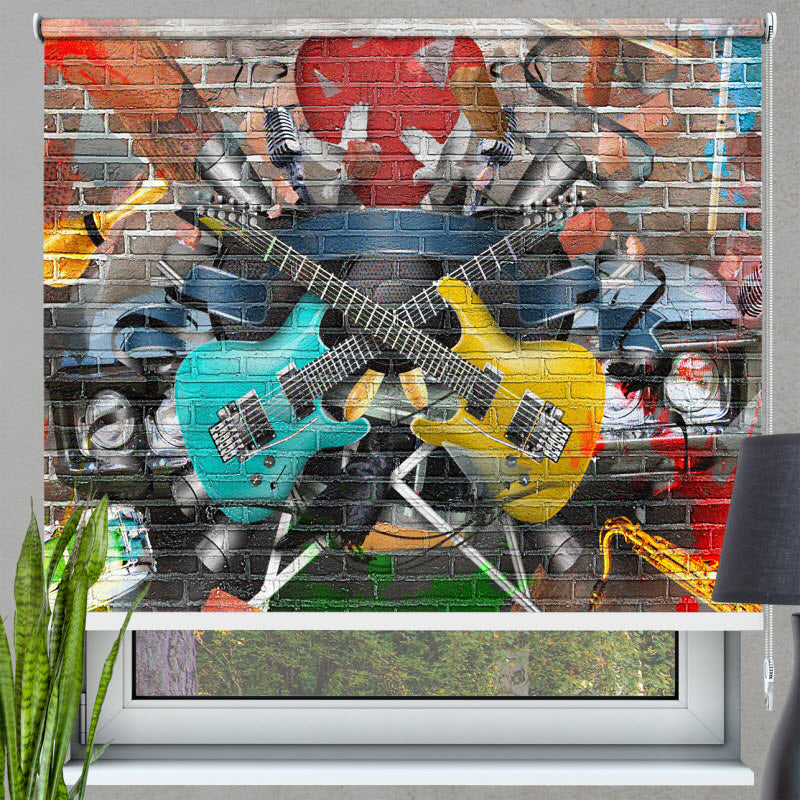 Rollo mit Motiv: Graffiti Gitarre