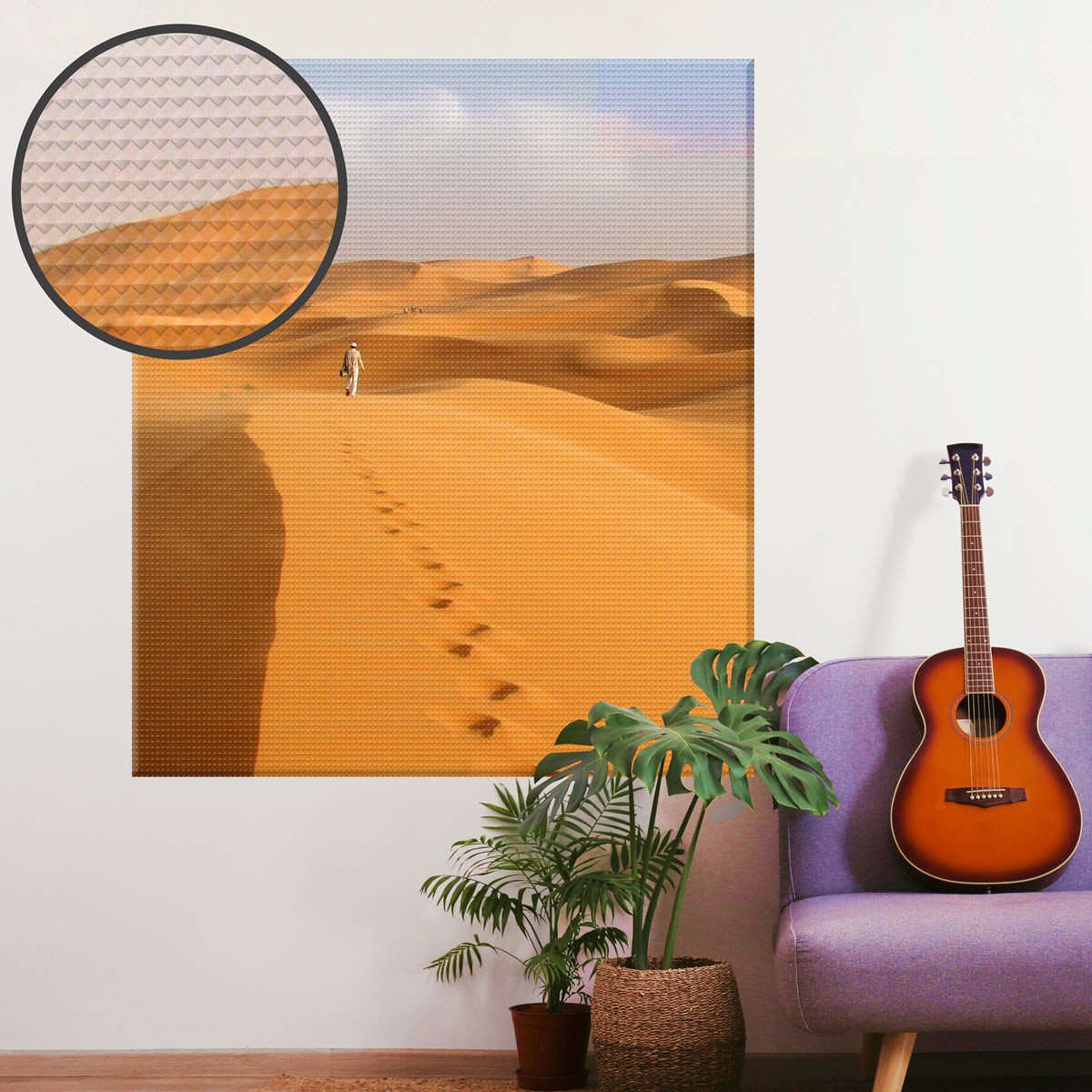 Akustikstoff mit Wüsten Motiv