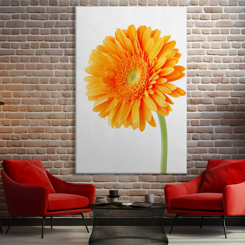 Leinwand mit Motiv: Orangene Gerbera